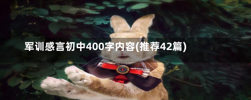 军训感言初中400字内容(推荐42篇)