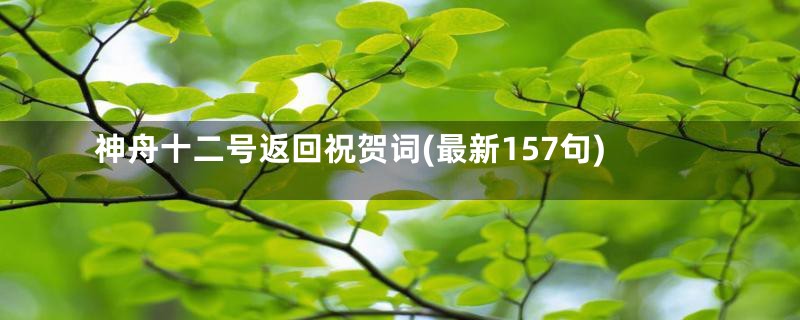 神舟十二号返回祝贺词(最新157句)