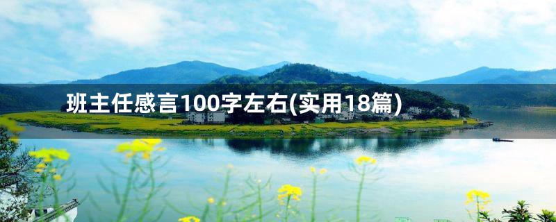 班主任感言100字左右(实用18篇)