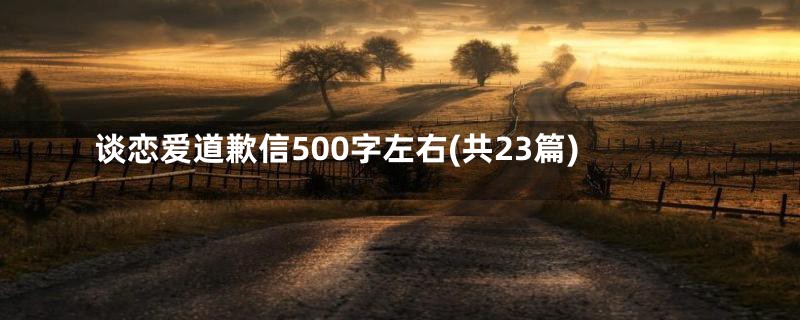 谈恋爱道歉信500字左右(共23篇)