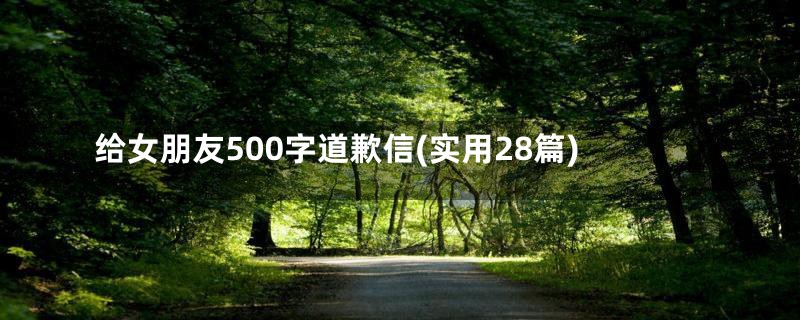 给女朋友500字道歉信(实用28篇)