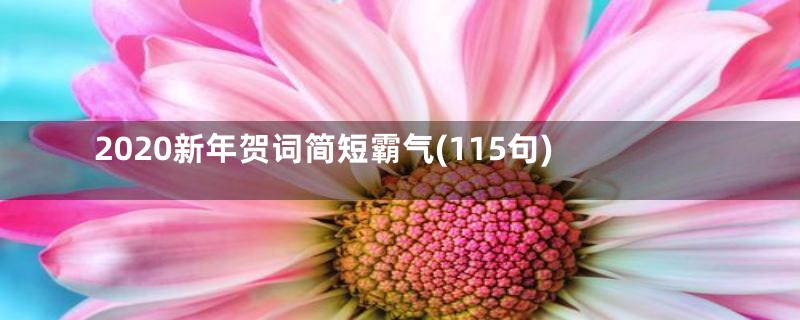 2020新年贺词简短霸气(115句)