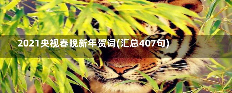 2021央视春晚新年贺词(汇总407句)