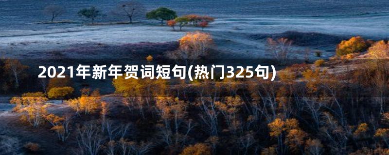 2021年新年贺词短句(热门325句)