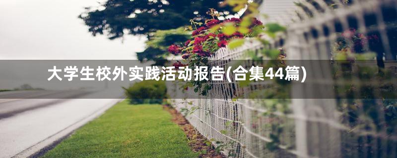 大学生校外实践活动报告(合集44篇)