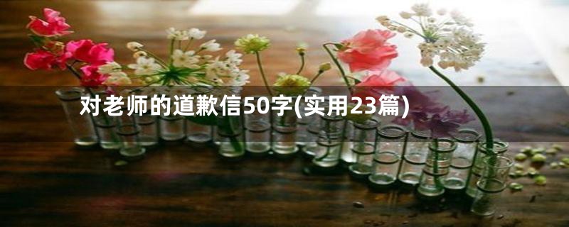 对老师的道歉信50字(实用23篇)