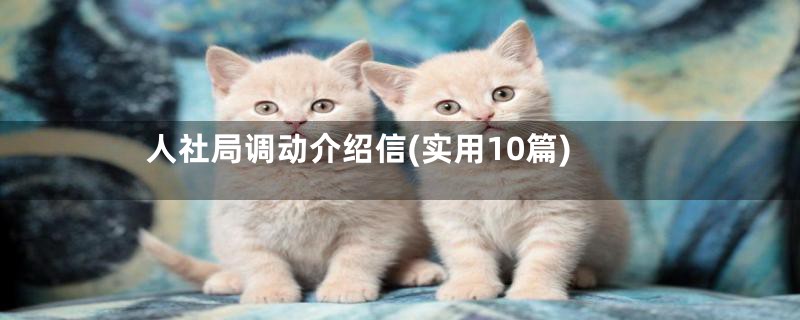 人社局调动介绍信(实用10篇)