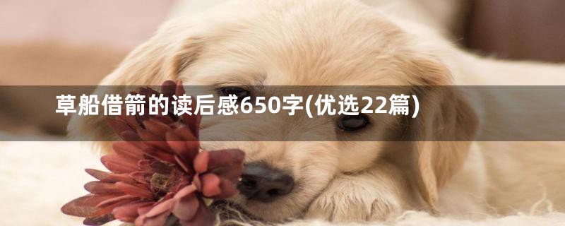 草船借箭的读后感650字(优选22篇)