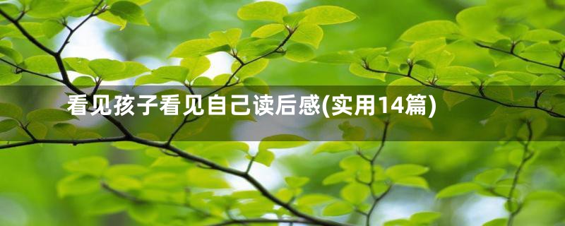 看见孩子看见自己读后感(实用14篇)