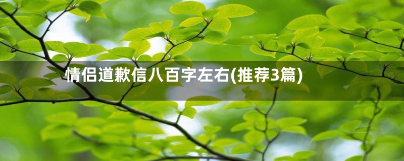 情侣道歉信八百字左右(推荐3篇)