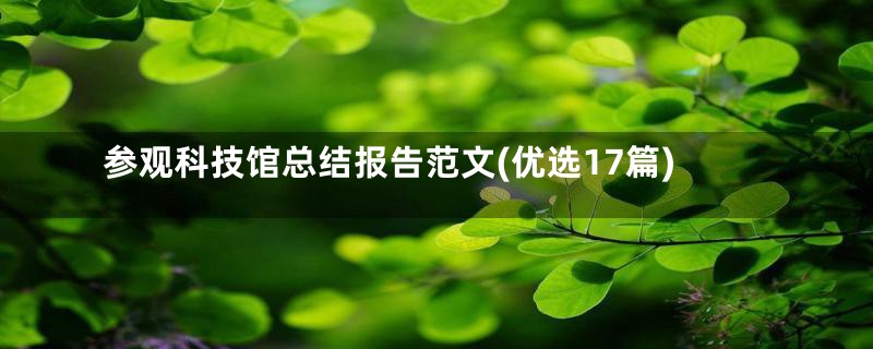 参观科技馆总结报告范文(优选17篇)