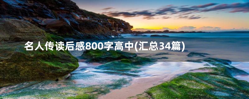 名人传读后感800字高中(汇总34篇)