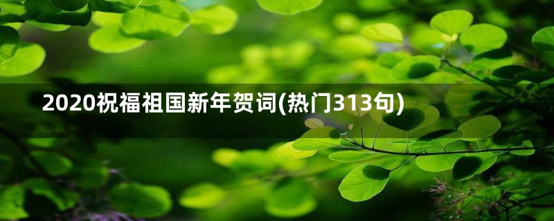 2020祝福祖国新年贺词(热门313句)