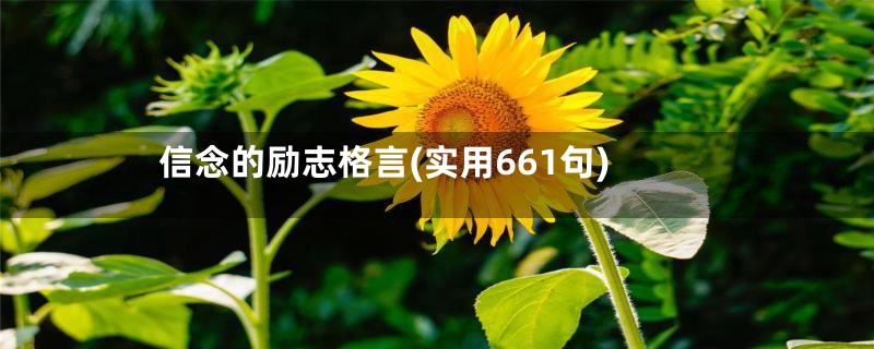 信念的励志格言(实用661句)