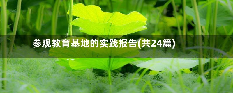 参观教育基地的实践报告(共24篇)