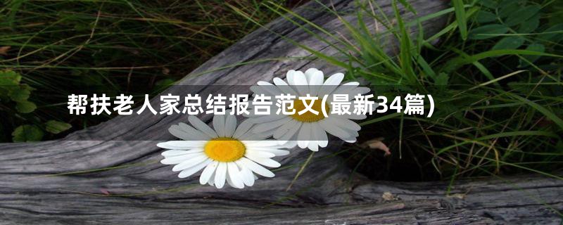 帮扶老人家总结报告范文(最新34篇)