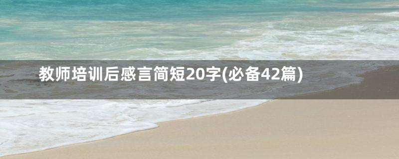 教师培训后感言简短20字(必备42篇)