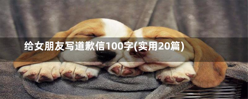 给女朋友写道歉信100字(实用20篇)