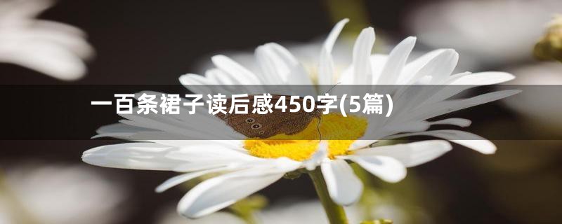 一百条裙子读后感450字(5篇)