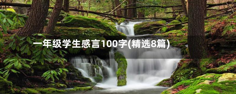 一年级学生感言100字(精选8篇)