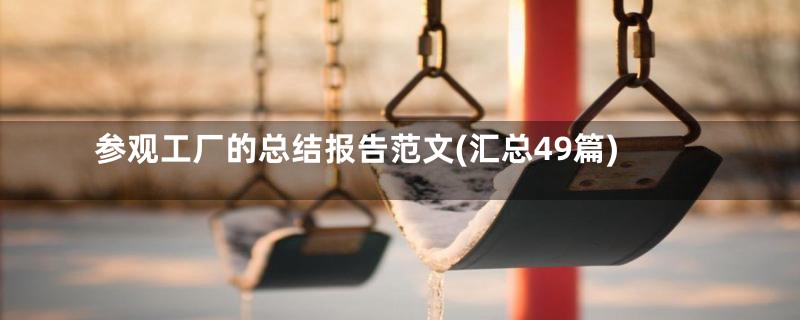 参观工厂的总结报告范文(汇总49篇)