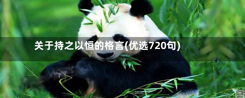 关于持之以恒的格言(优选720句)