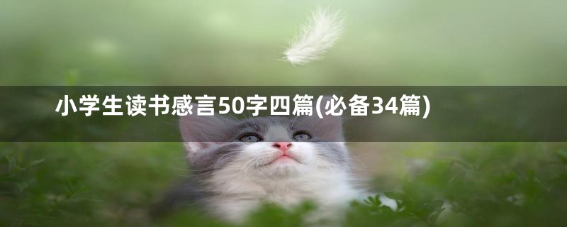 小学生读书感言50字四篇(必备34篇)