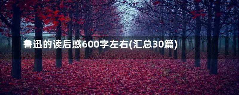 鲁迅的读后感600字左右(汇总30篇)