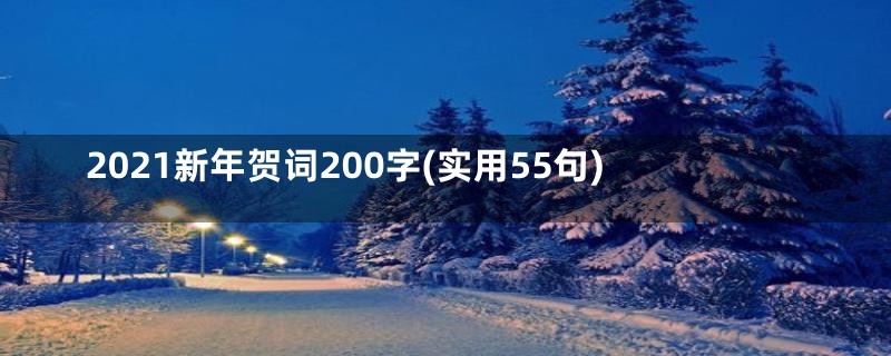 2021新年贺词200字(实用55句)