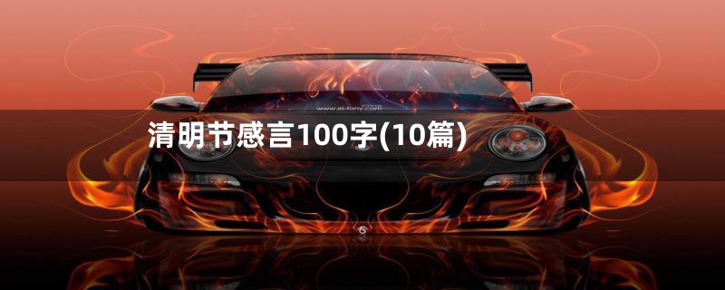 清明节感言100字(10篇)