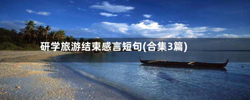 研学旅游结束感言短句(合集3篇)