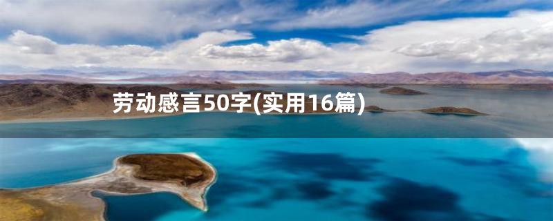 劳动感言50字(实用16篇)