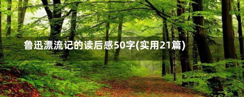 鲁迅漂流记的读后感50字(实用21篇)