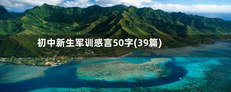 初中新生军训感言50字(39篇)