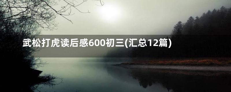 武松打虎读后感600初三(汇总12篇)