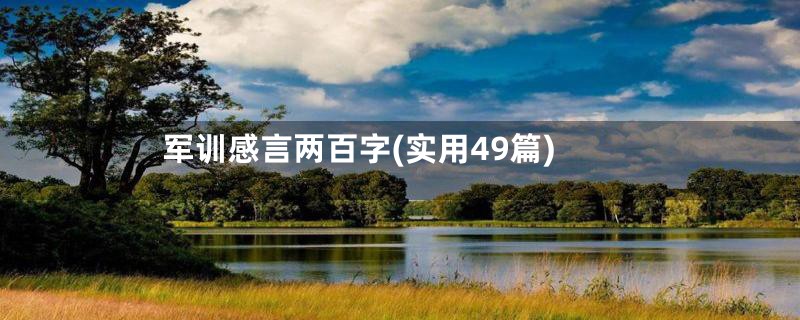 军训感言两百字(实用49篇)