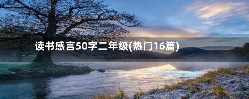 读书感言50字二年级(热门16篇)