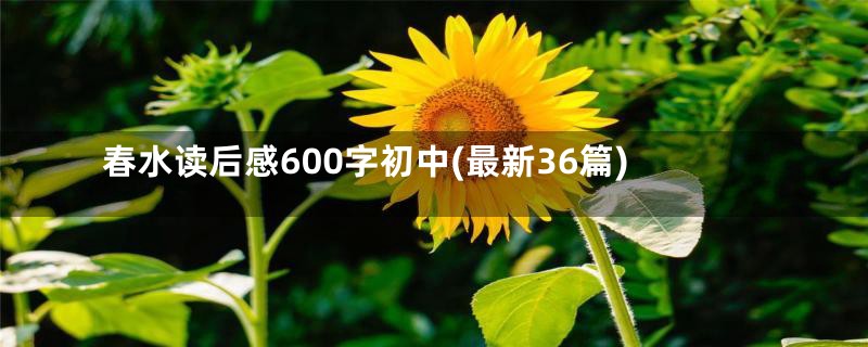 春水读后感600字初中(最新36篇)