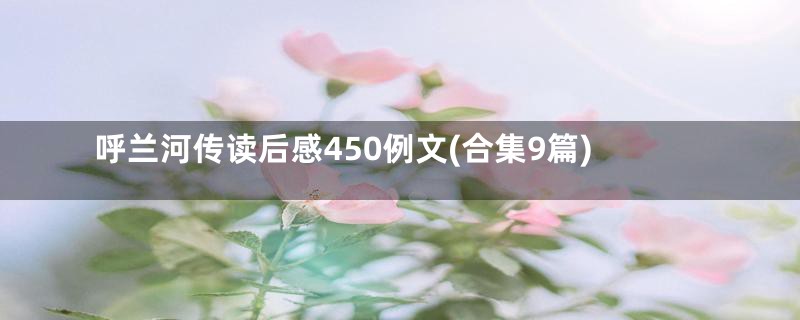 呼兰河传读后感450例文(合集9篇)