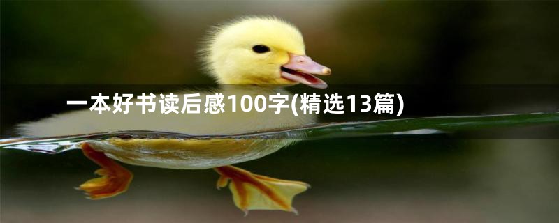 一本好书读后感100字(精选13篇)