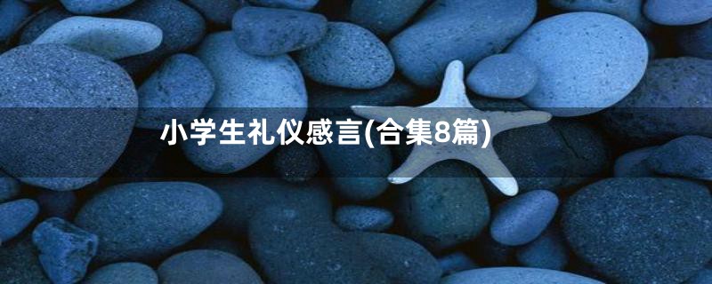 小学生礼仪感言(合集8篇)