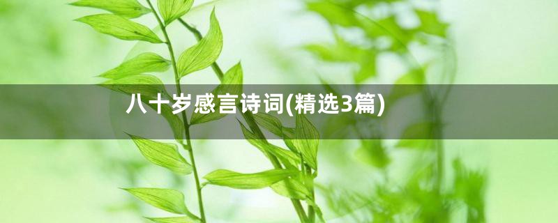 八十岁感言诗词(精选3篇)