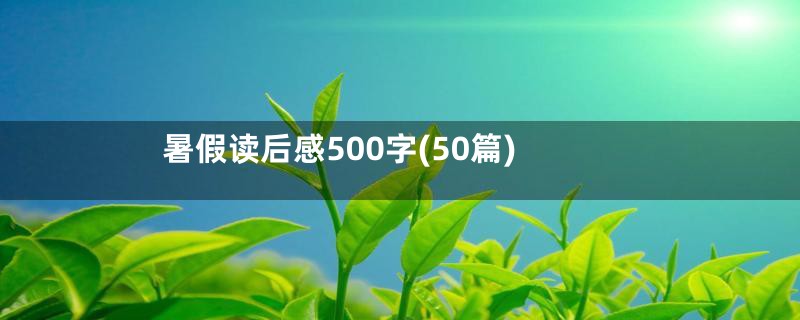 暑假读后感500字(50篇)