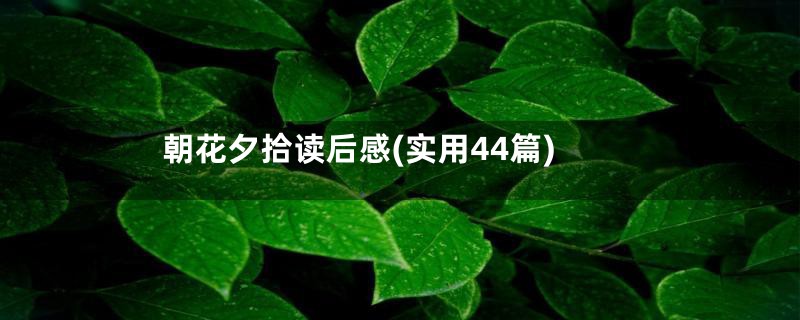 朝花夕拾读后感(实用44篇)