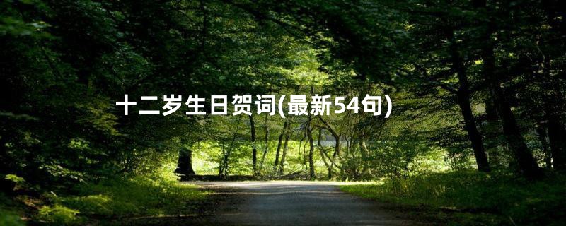 十二岁生日贺词(最新54句)