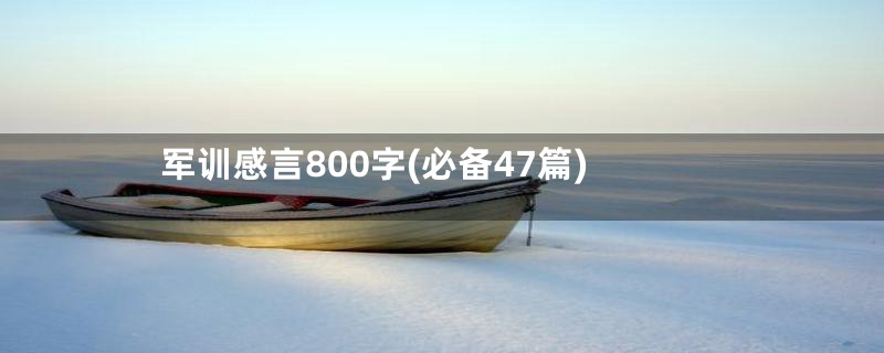 军训感言800字(必备47篇)