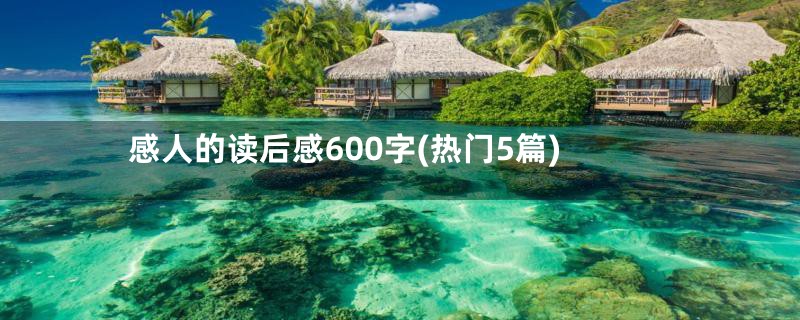 感人的读后感600字(热门5篇)