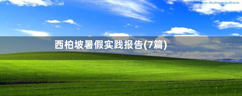 西柏坡暑假实践报告(7篇)