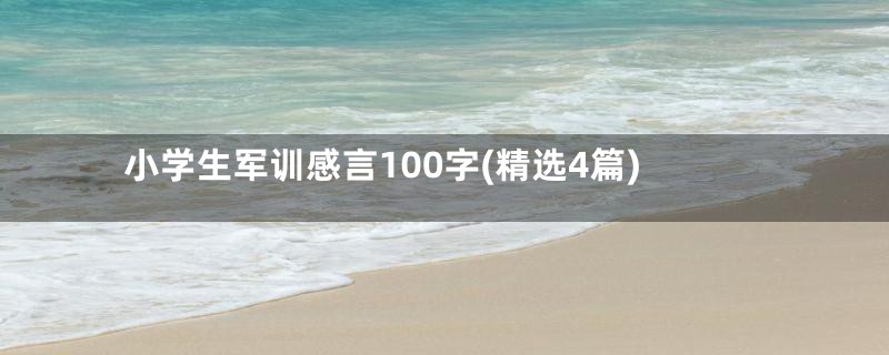 小学生军训感言100字(精选4篇)