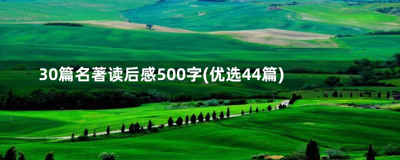 30篇名著读后感500字(优选44篇)